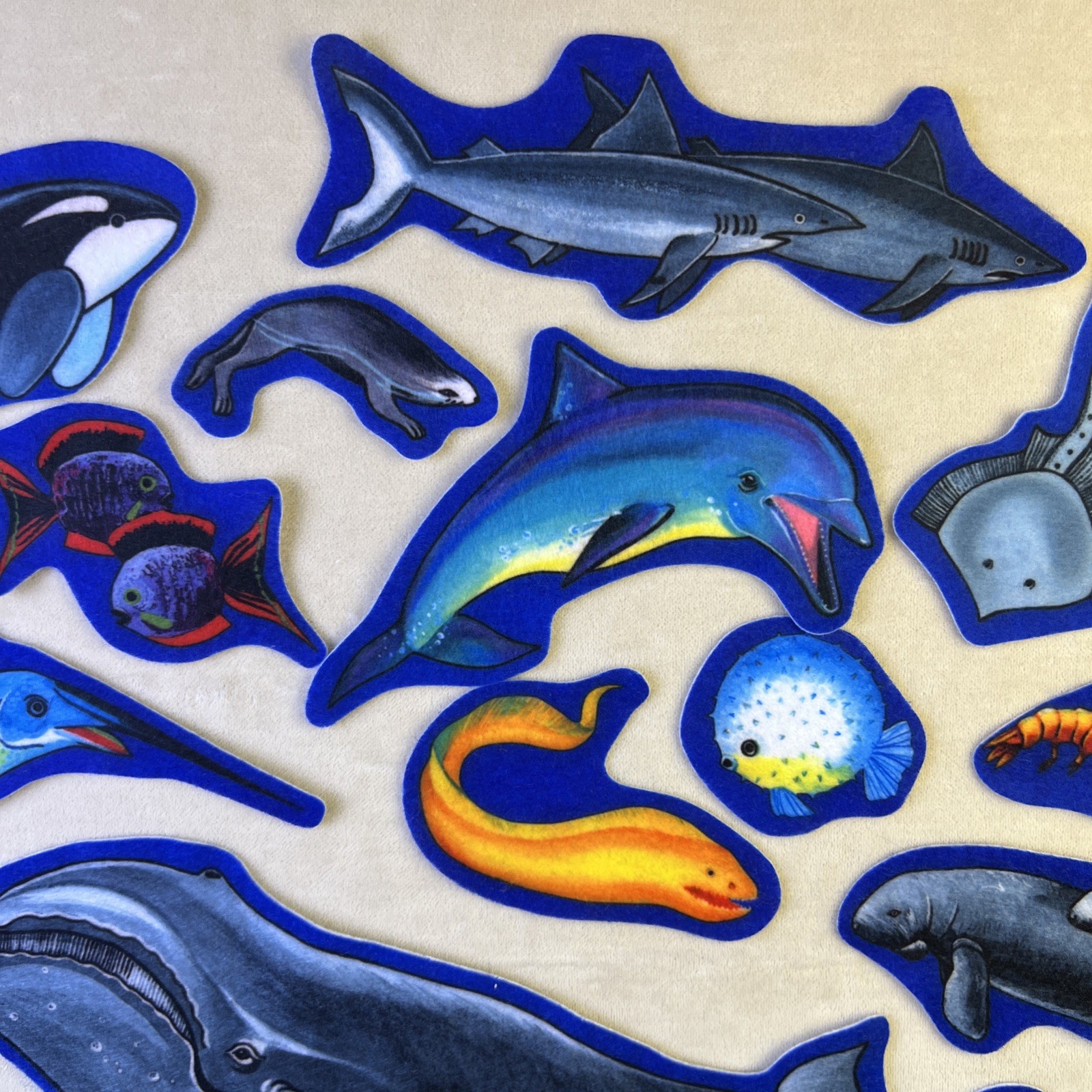 Little Folk Visuals Pre-Cut Felt Sea Life 36 Pieces Flannel Board School VBS Kid