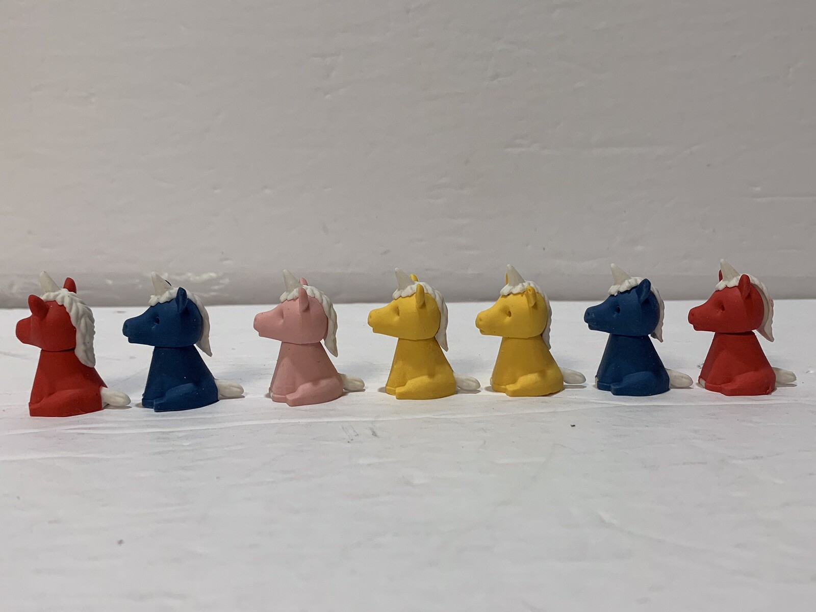 IWAKO Eraser Japanese Puzzle Colorz Unicorn 7 Erasers pink yellow blue red