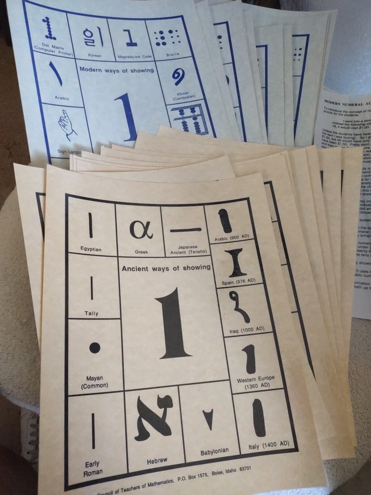 Ancient And Modern Ways Of Showing Numbers 1 Through 10