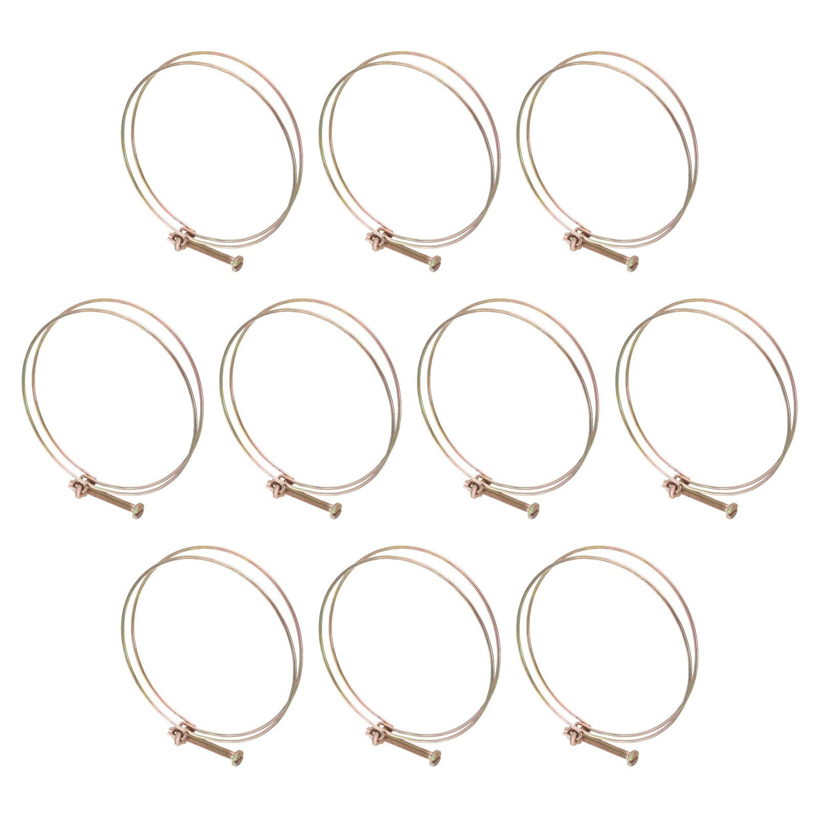 10Pcs 110-115mm Adjustable Double Wire Hose Clamp for Pump Hose