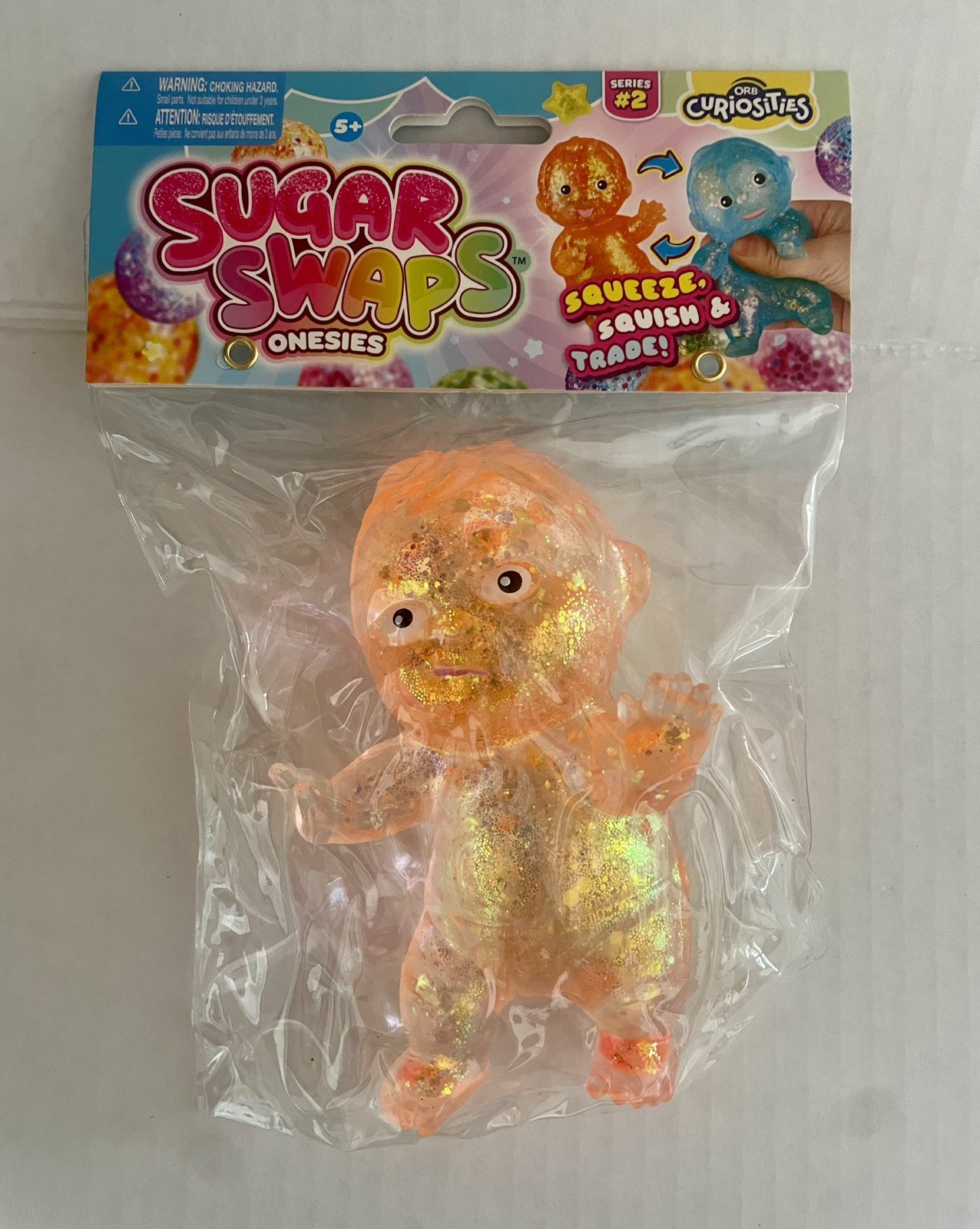 ⭐Authentic VIRAL ORB Sugar Swaps Onsie Jumbo Baby Squishy Glitter NEW Five Below