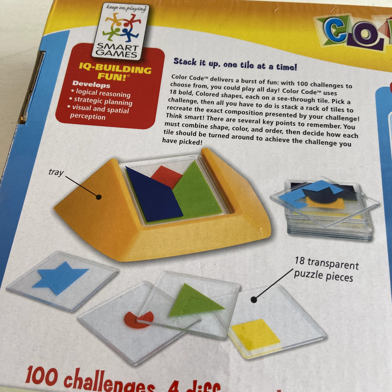 SmartGames Color Code Game Multi-Level Logic Strategic Toys 100 Challenges