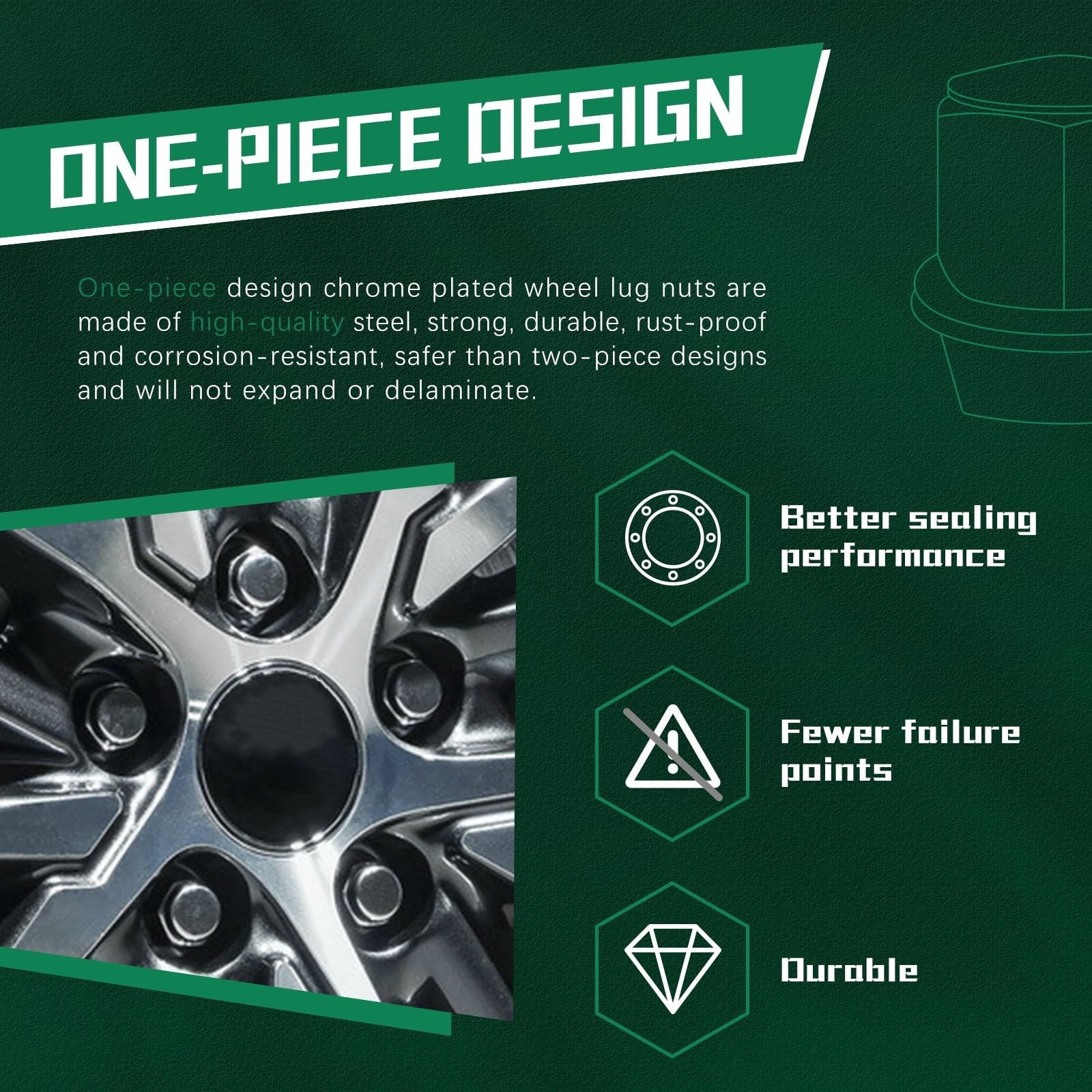 M12x1.5 Lug Nuts,One-Piece Wheel Nuts for Toyota Corolla/Prius/Sienna,Lexus R…