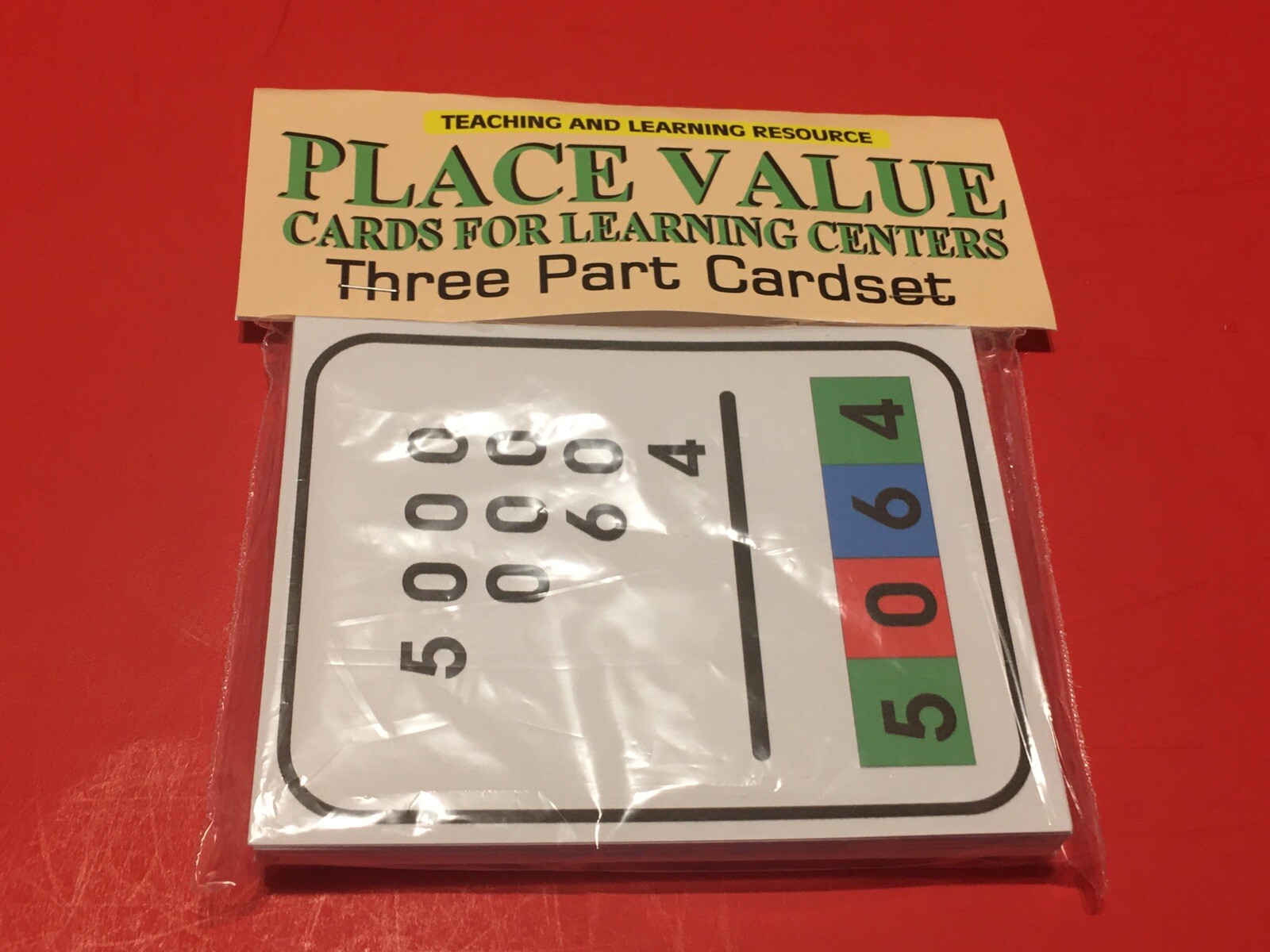Place Value – Cards for Learning Center – Three Part Cards – Montessori
