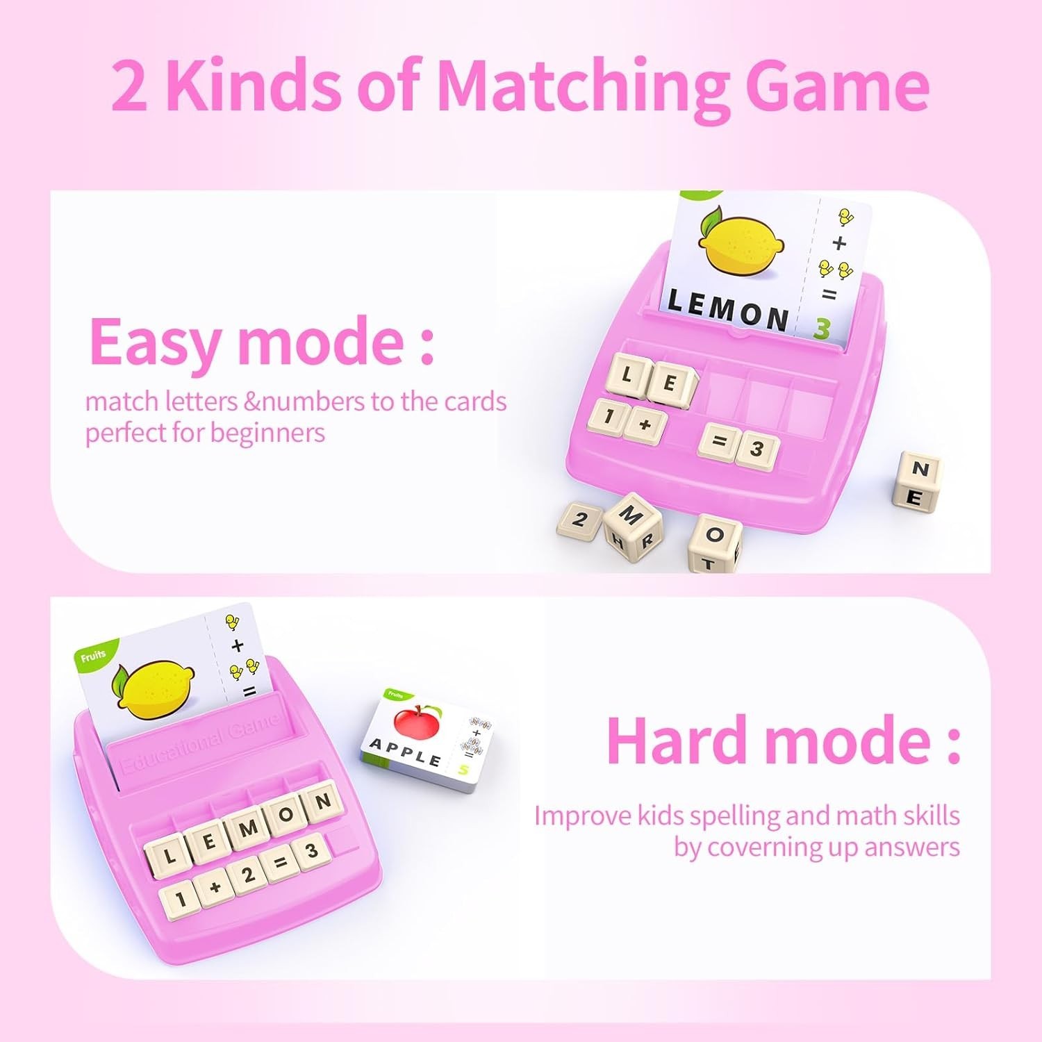 Educational Spelling Game Toy for Kids 3-8, ABC Learning Gift for Girls