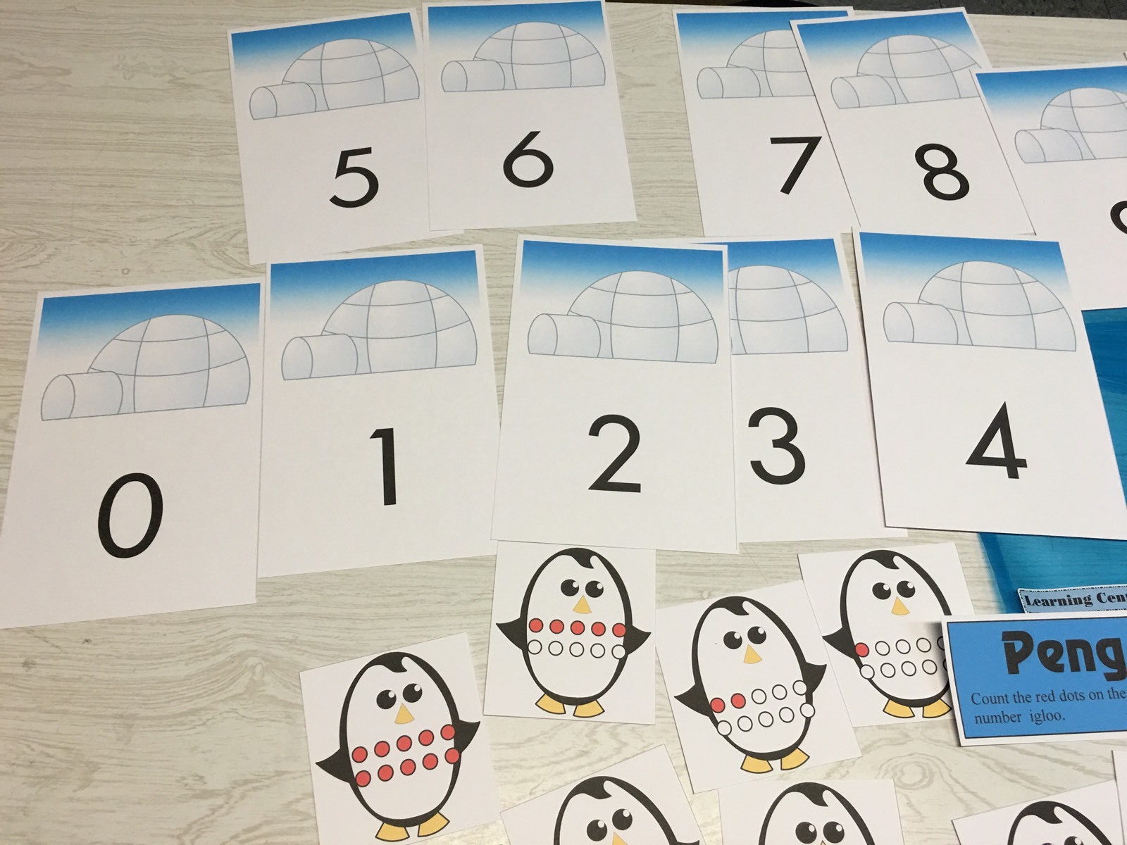 Penguin House Learning Center- Math Mats MATS – Laminated Mats