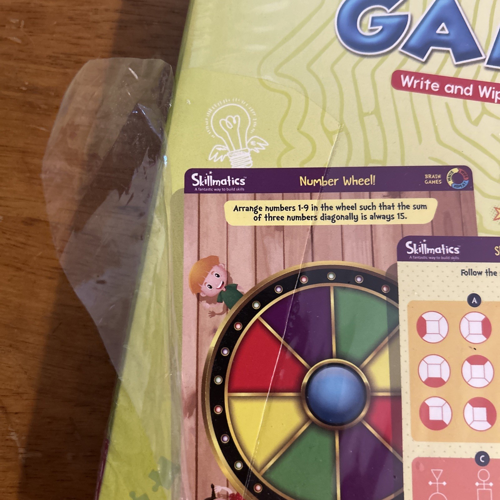 Skillmatics Brain Games Write Wipe Activity Mats 6+ yrs Patterns Math Equations