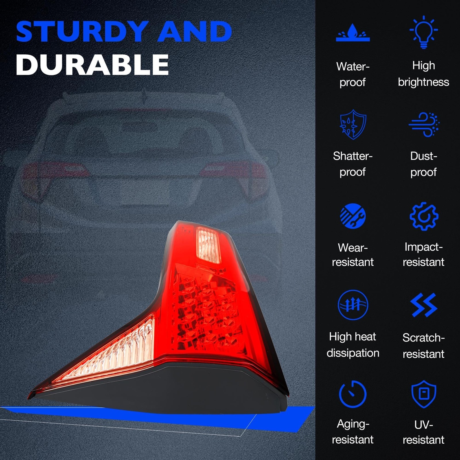 Inner Tail Light for Honda HRV 2016 2017 2018 – Brake Taillight Assembly Rear…