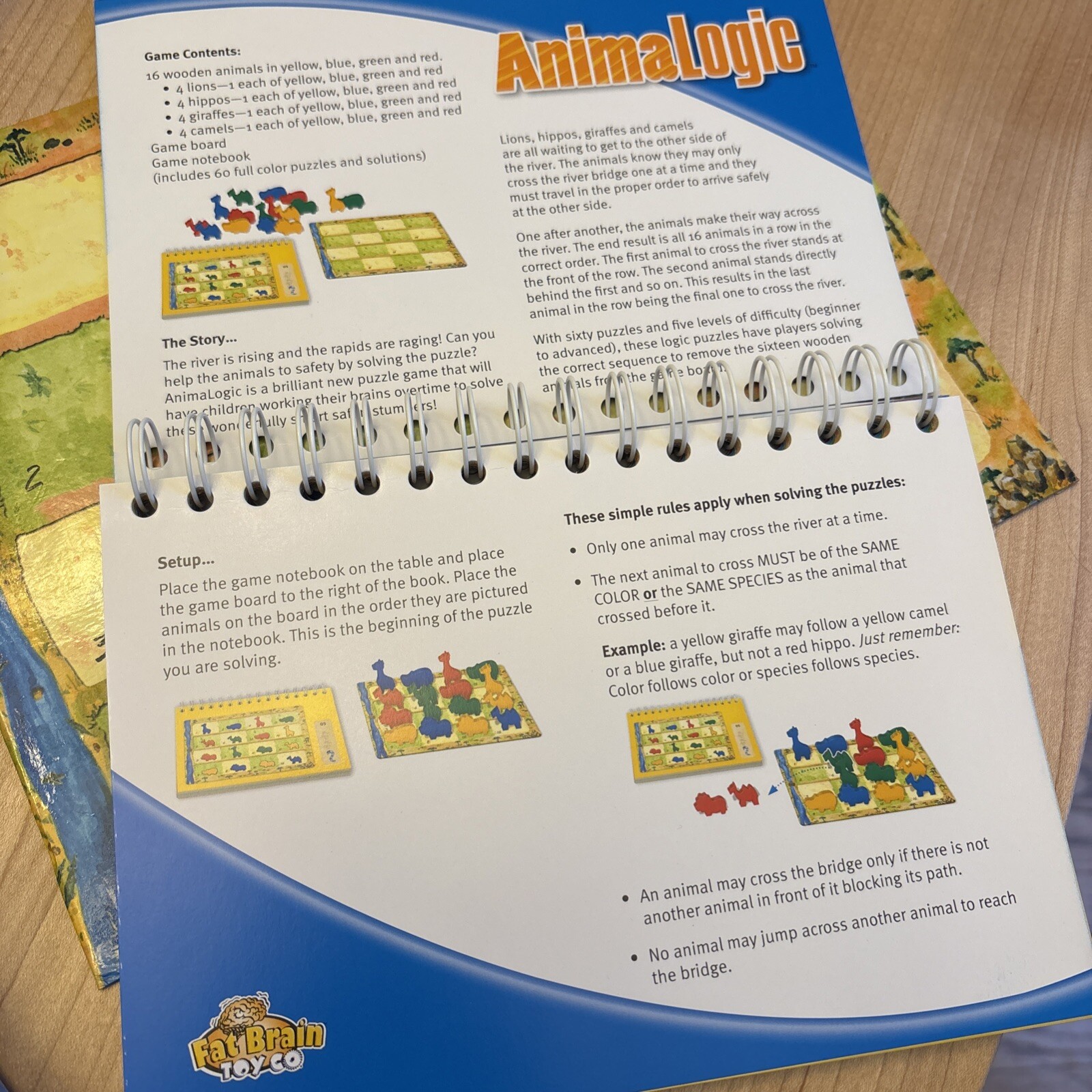 ANIMALOGIC Solve the Puzzle to Stop the Stampede Kids Game – Fat Brain Toy Co
