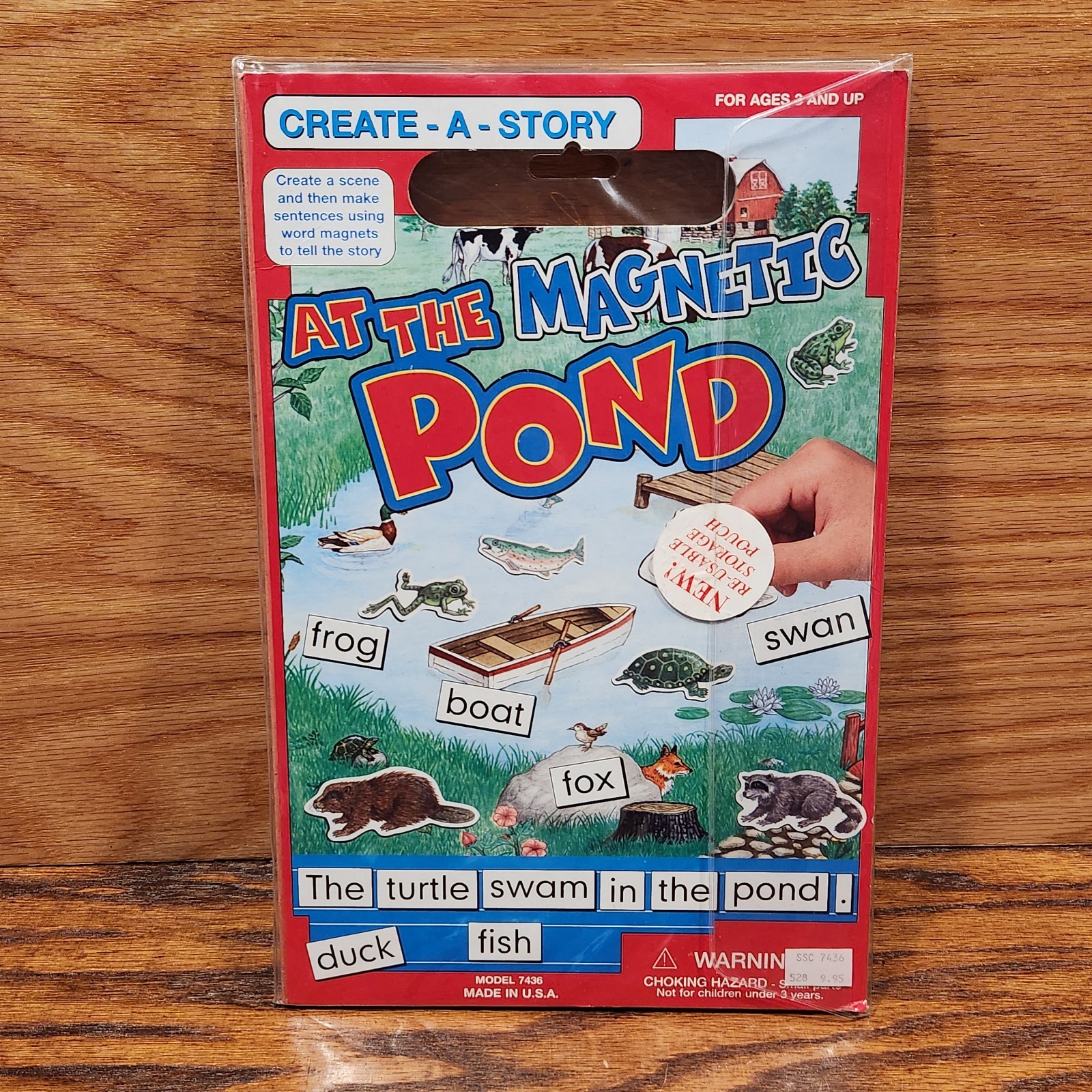 Vintage Create A Story Scene Magnetic At The Pond Kids Travel Play Toy Mat 7436