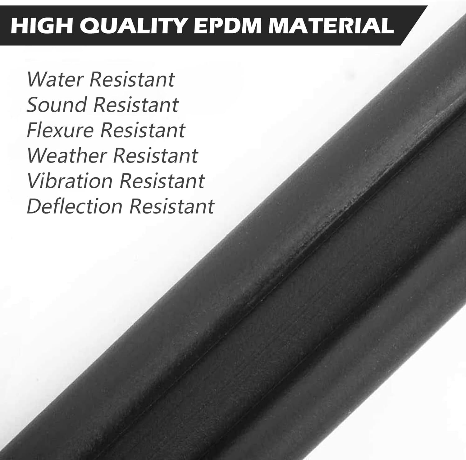 MYFAMIREA 66Ft Adhesive Tailgate Seal EPDM Rubber Universal Car Seal Strip for