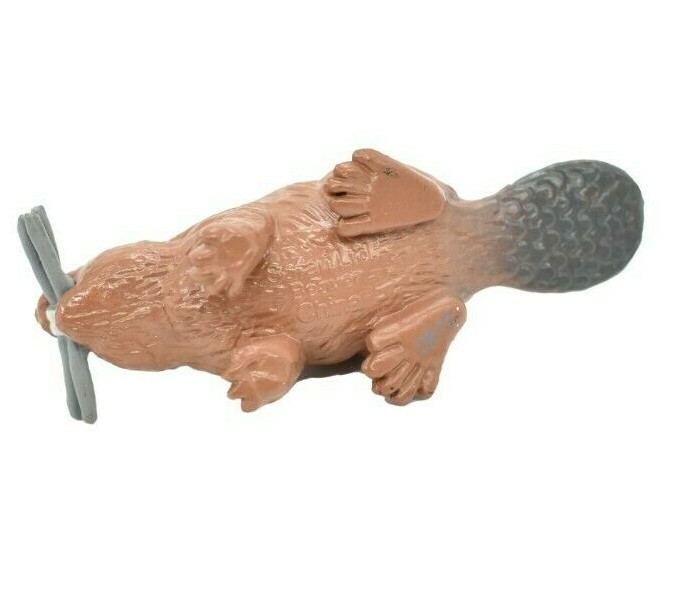 Beaver, Castor, Plastic Animal Toy Kids Realistic Model Figurine 2.25″ F3534