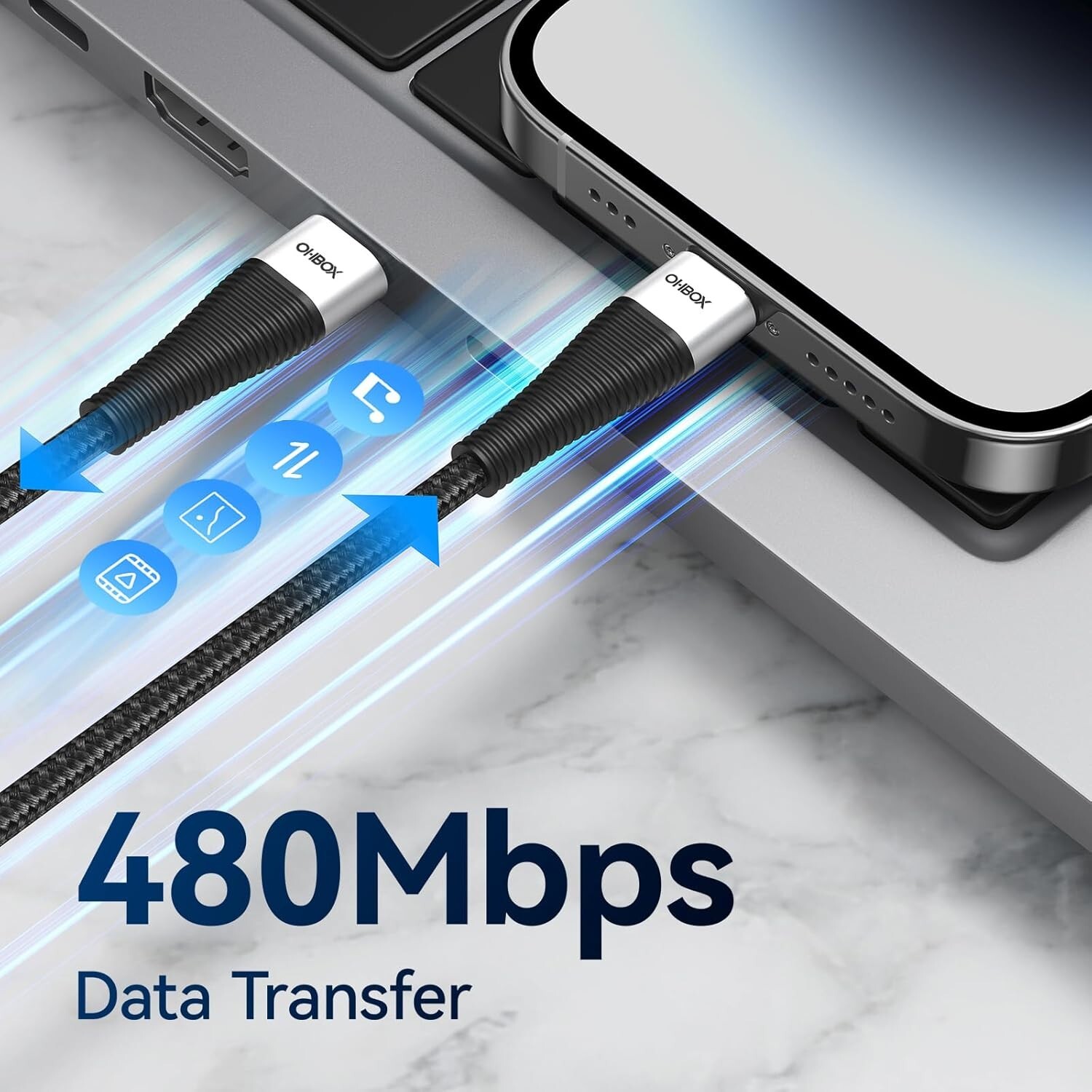 Extra Long USB C to USB C Cable 15FT 100W, USB C Charger Cable Fast Charging