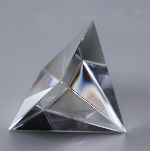 Rainbow Optical Glass Crystal Pyramid Prism for Science Survey Light Spectrum