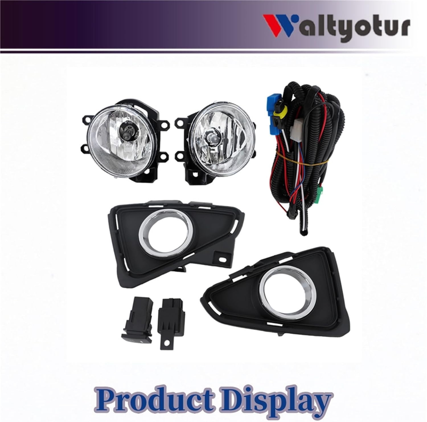 Pair Driving Fog Lamps Assembly Replacement for RAV4 2016 2017 2018 Fog Lights
