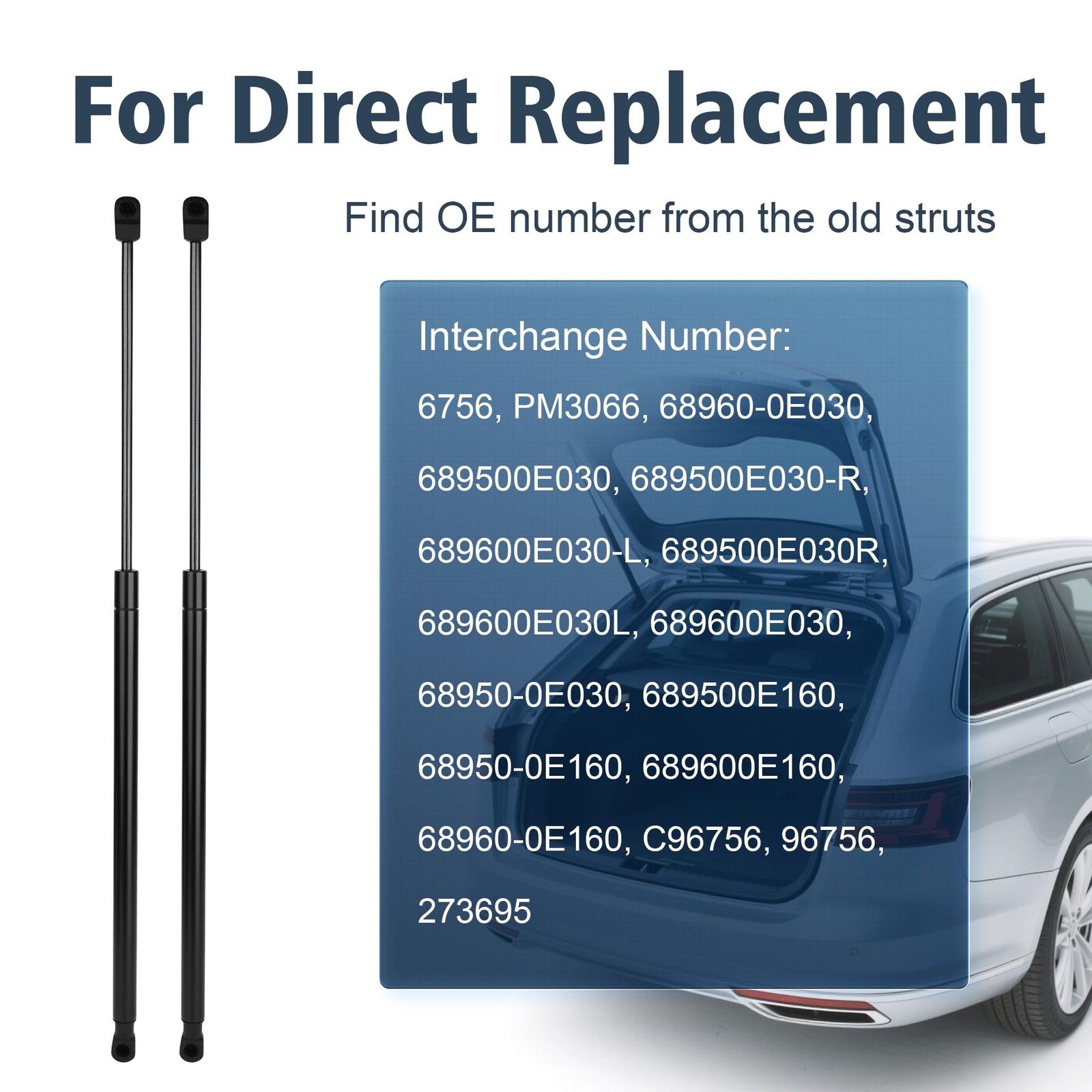 Rear Liftgate Hatch Tailgate Struts Lift Support Shocks for Lexus RX350 black