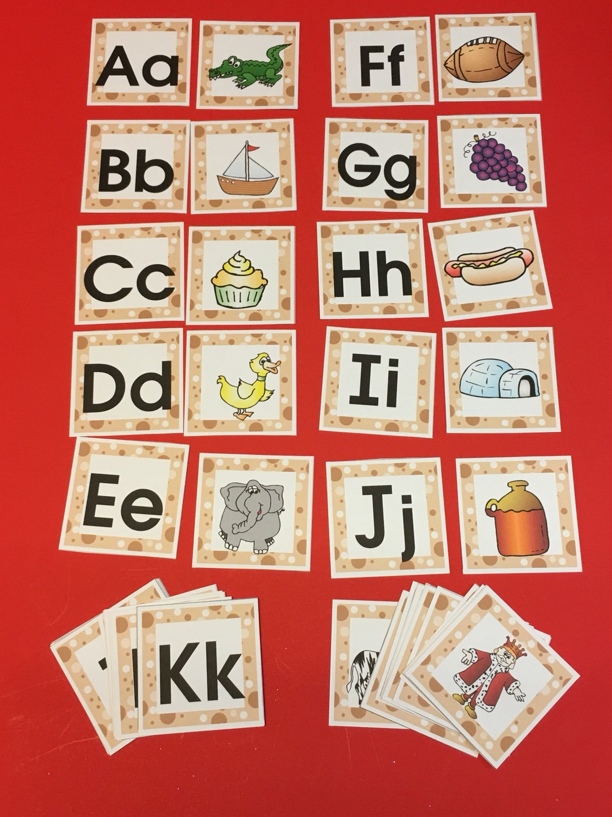 ABC Phonics Match – 52 cards- Laminated Cards Set Homeschool Pre-k