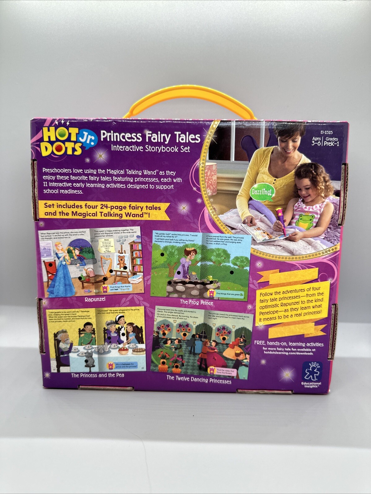 Hot Dots Jr. Princess Fairy Tales Interactive Storybook Set Magical Talking Wand
