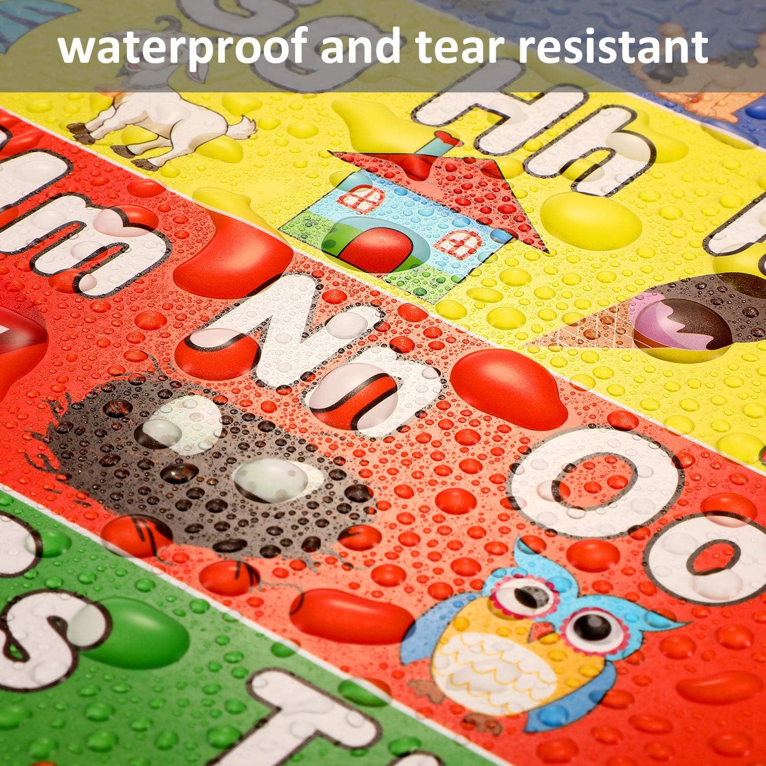 Educational Preschool Posters Set with Glue Dots, Toddler Learning, 16×11 Inch
