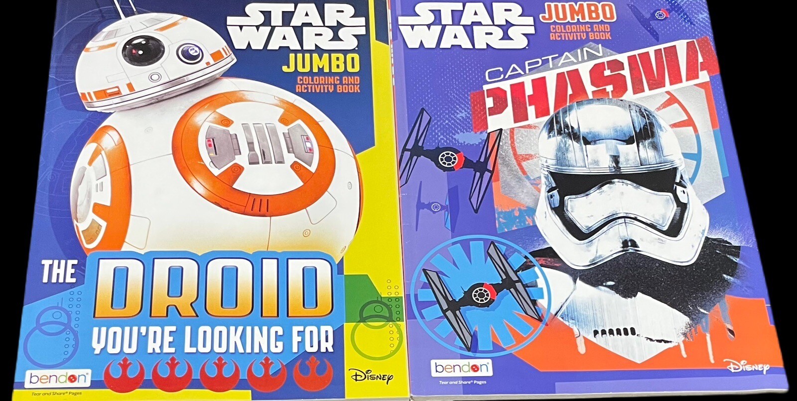 Jumbo Star Wars Coloring and Activity Books 2 Pack – Phasma & BB8 Sold Together
