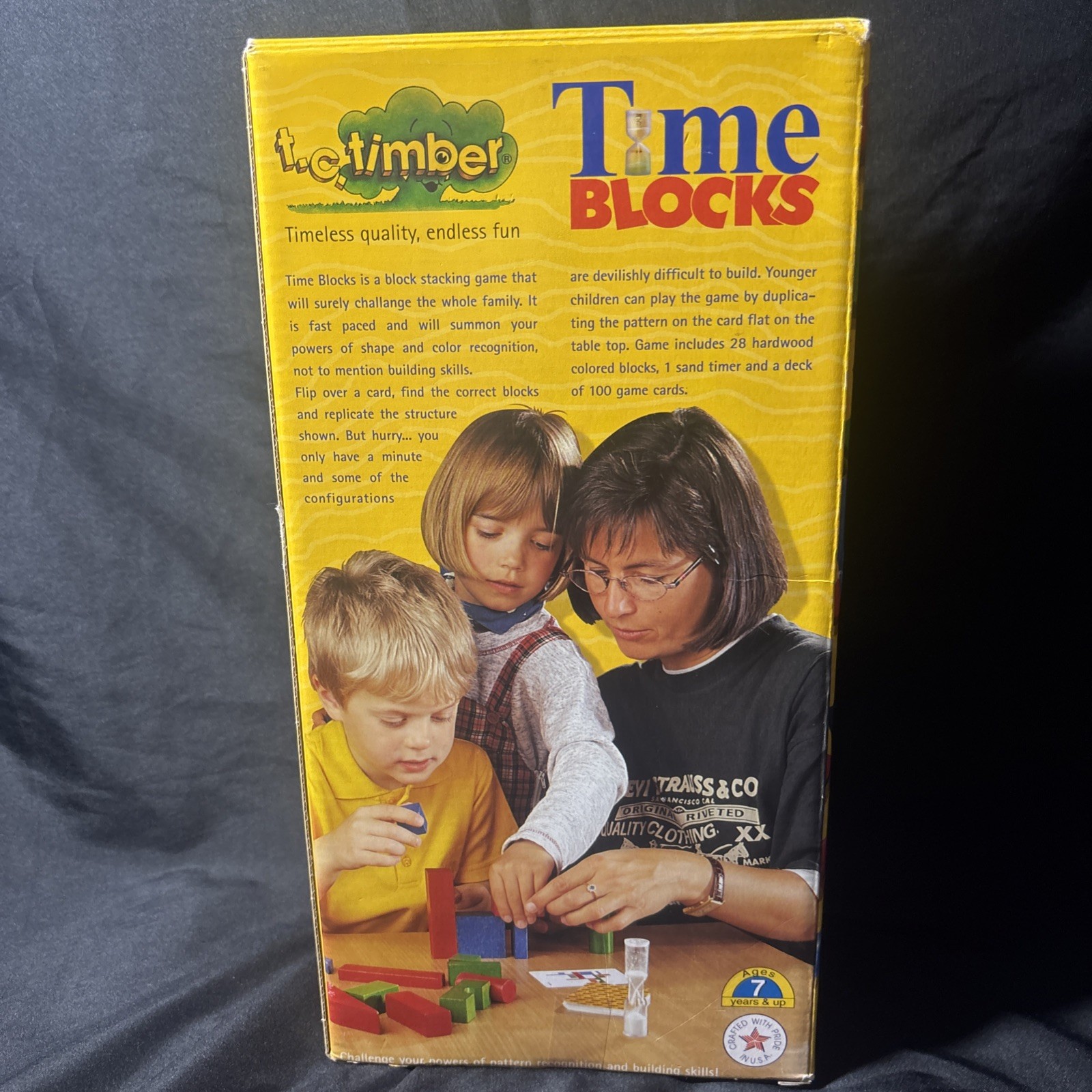 1993 VINTAGE HABA TIME BLOCKS Building Designing GAME EDUCATIONAL TOY WOOD
