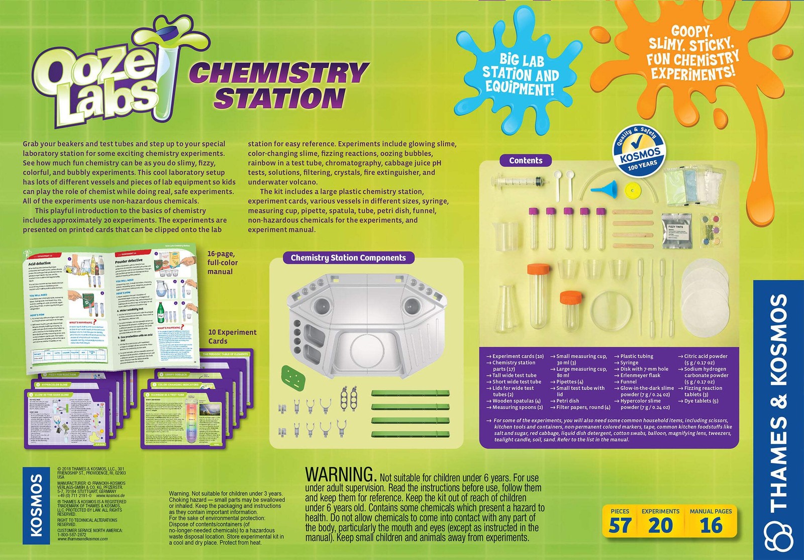 Thames & Kosmos Ooze Labs Chemistry Station Kids Science Kit STEM Toy Brand New