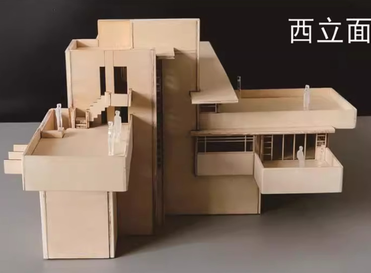 1/75/100 Scale Fallingwater Villa 3D Wooden DIY Building Model Assembly Kits Set