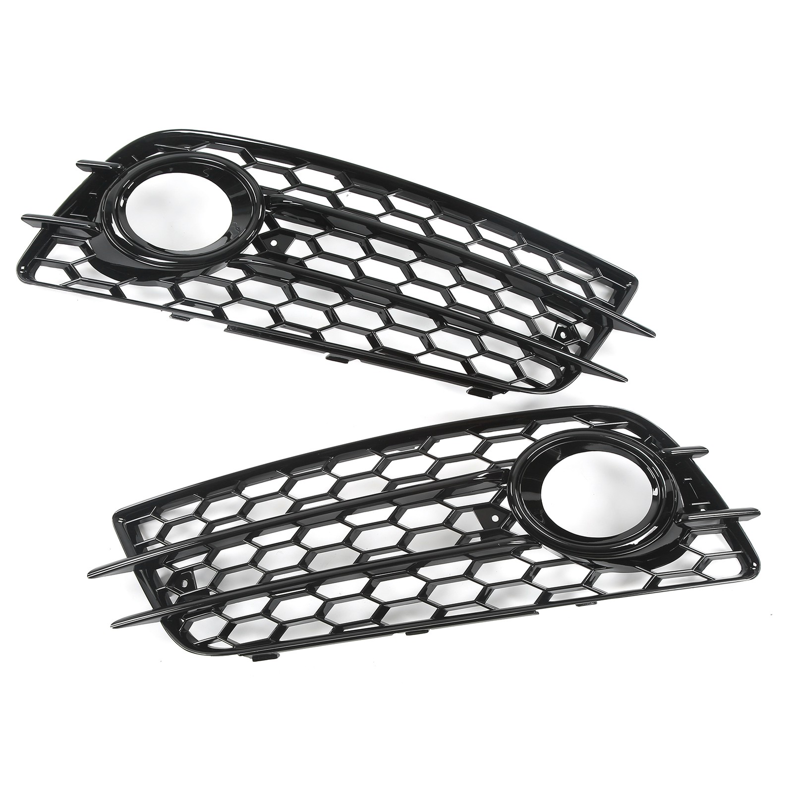 2 Pcs Bumper Fog Light Grille For B8 S4 Models 2008‑2012 OXQC