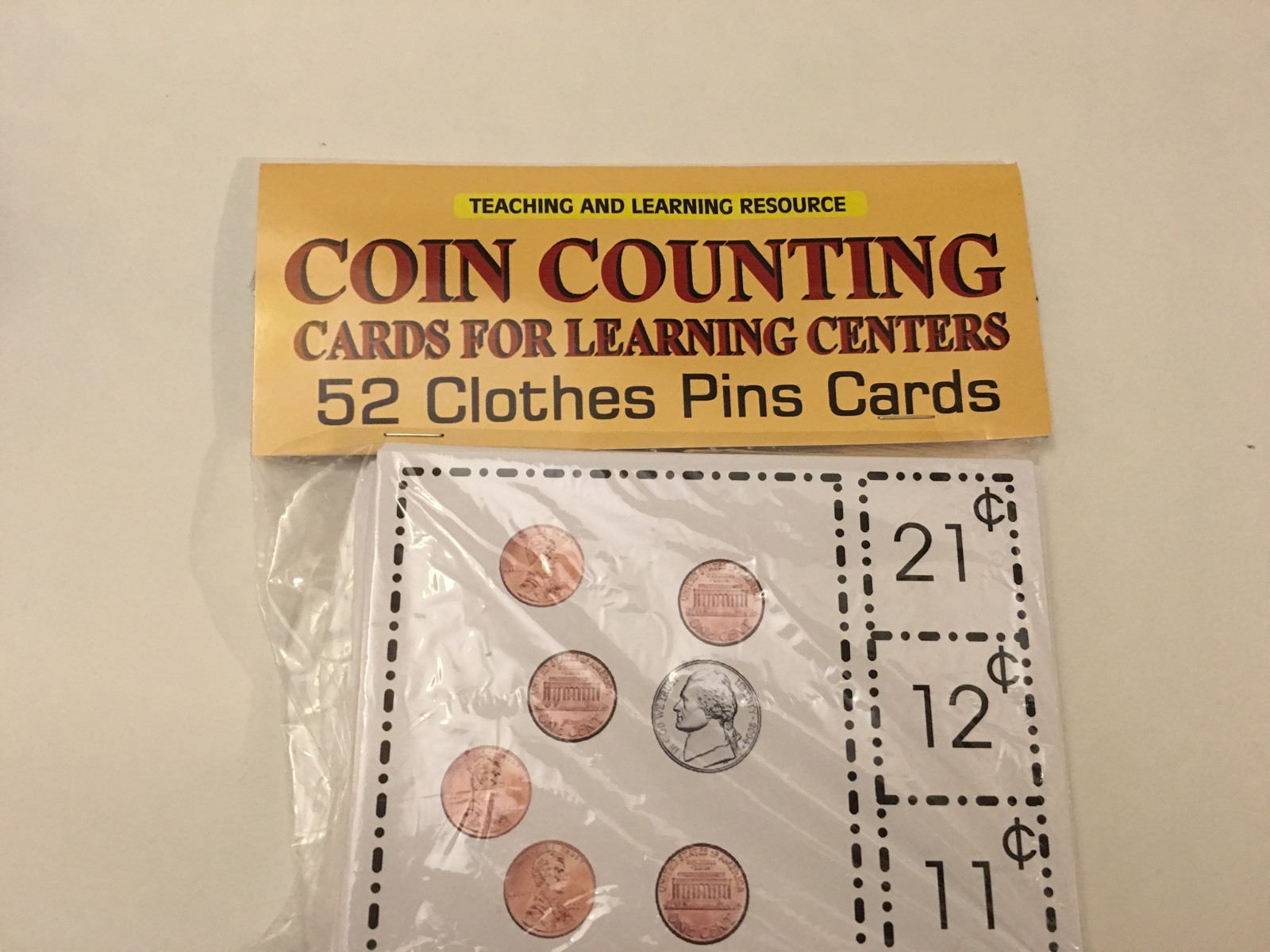 TWO (2) Learning Centers cards Counting Coins & Money Counting Teaching supplies