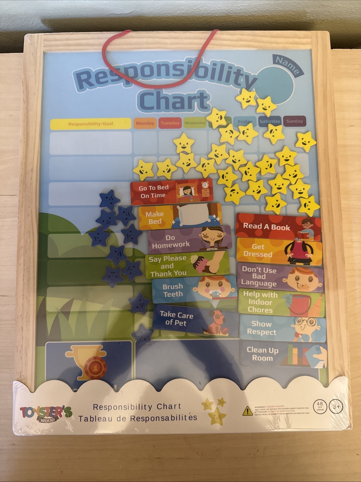 Hanging Magnetic Kids Daily Responsibility Chart – Brand New