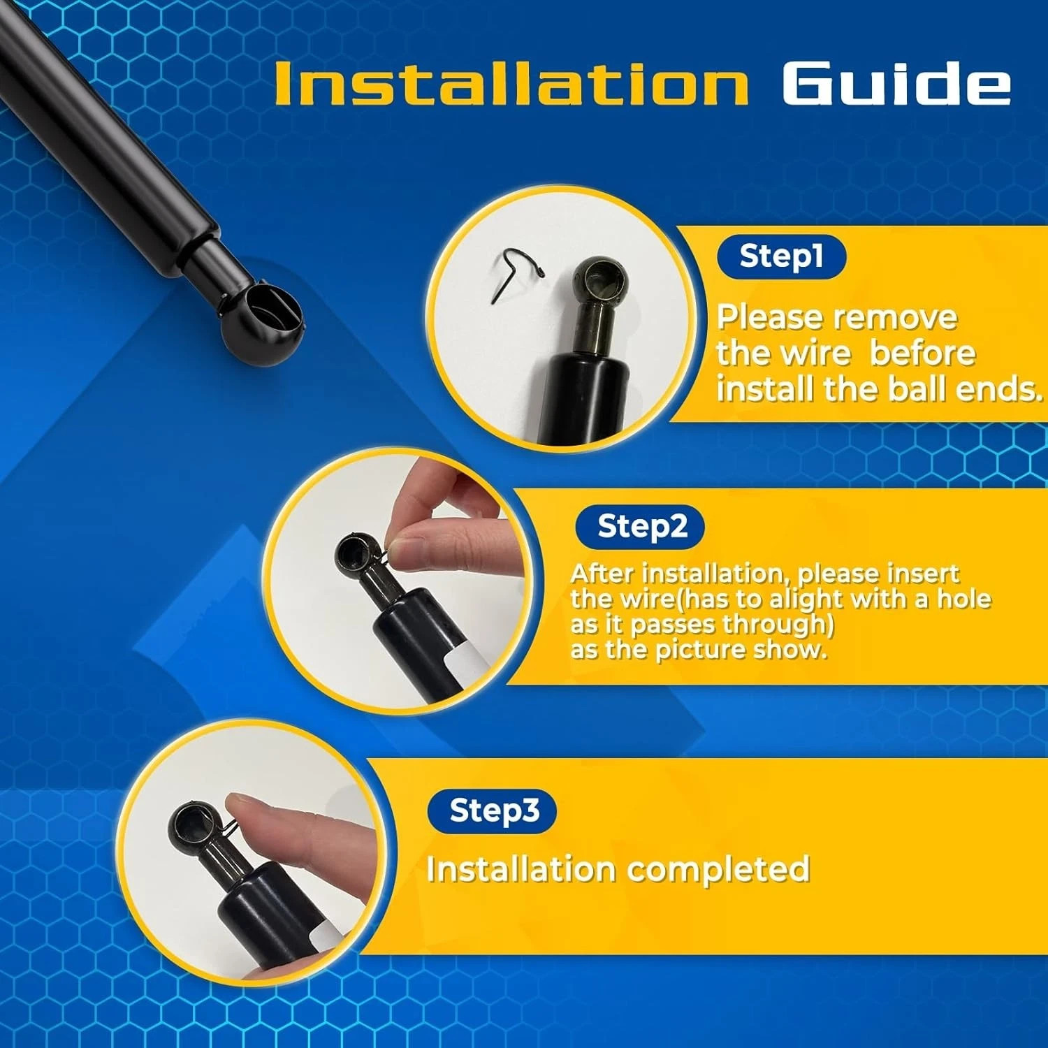 ARANA Rear Hatch Struts for Chevy Trailblazer 2002-2009, Liftgate Shocks Trunk.