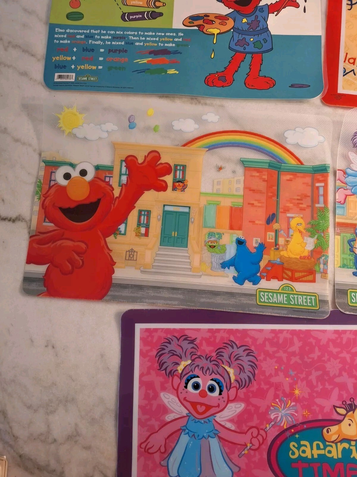 Sesame Street Colors 2002 Activity Mat Preschool Homeschool Lot Of 4 2009