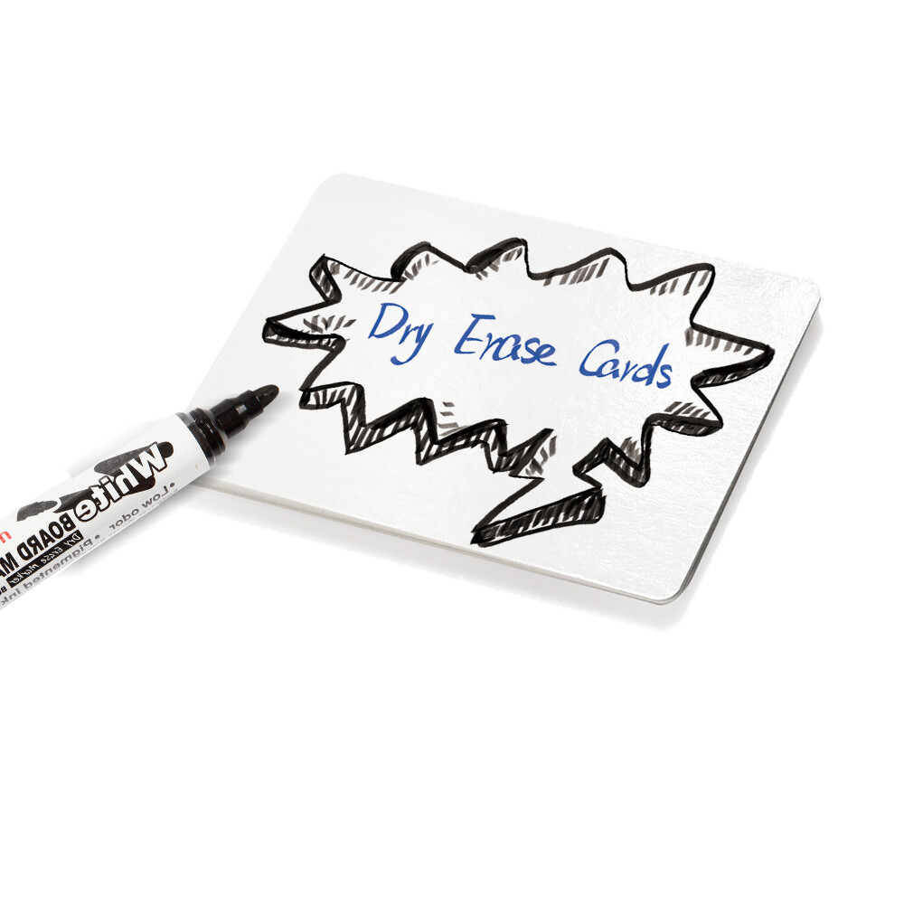 Dry Erase Blank Playing Cards Kids Learning Game Card Message Gift Flash Cards