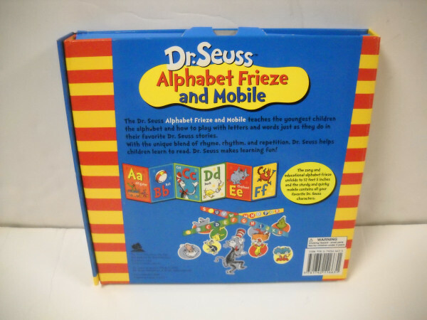Dr. Seuss Laminated Alphabet Frieze And Mobile Brand New Cute Colorful Sturdy!