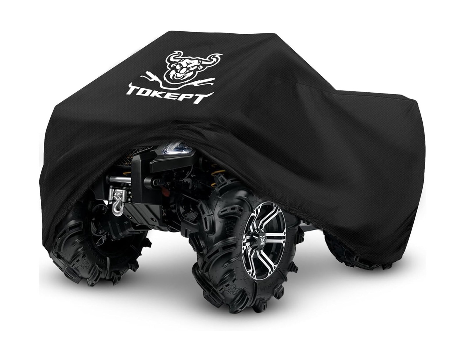 ATV Cover, Heavy Duty Black Waterproof Oxford Fabric Protective 4 Wheeler Qua…