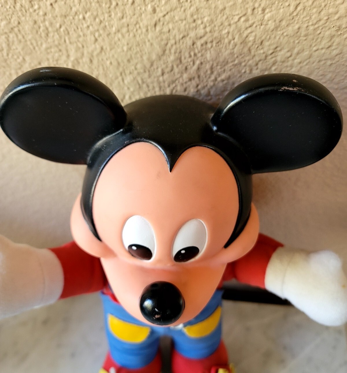 Mattel Vintage Disney Mickey Mouse Learn How to Dress Tie Buckle Doll Plush 80s