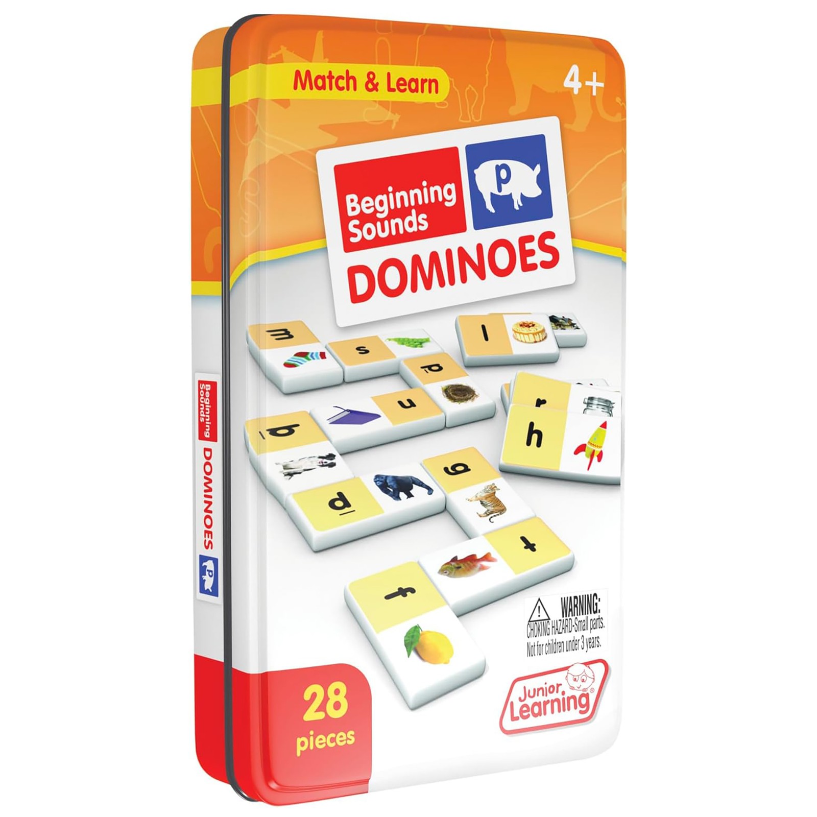 Beginning Sounds Dominoes Junior Learning for Ages 4-5 Kindergarten Learning