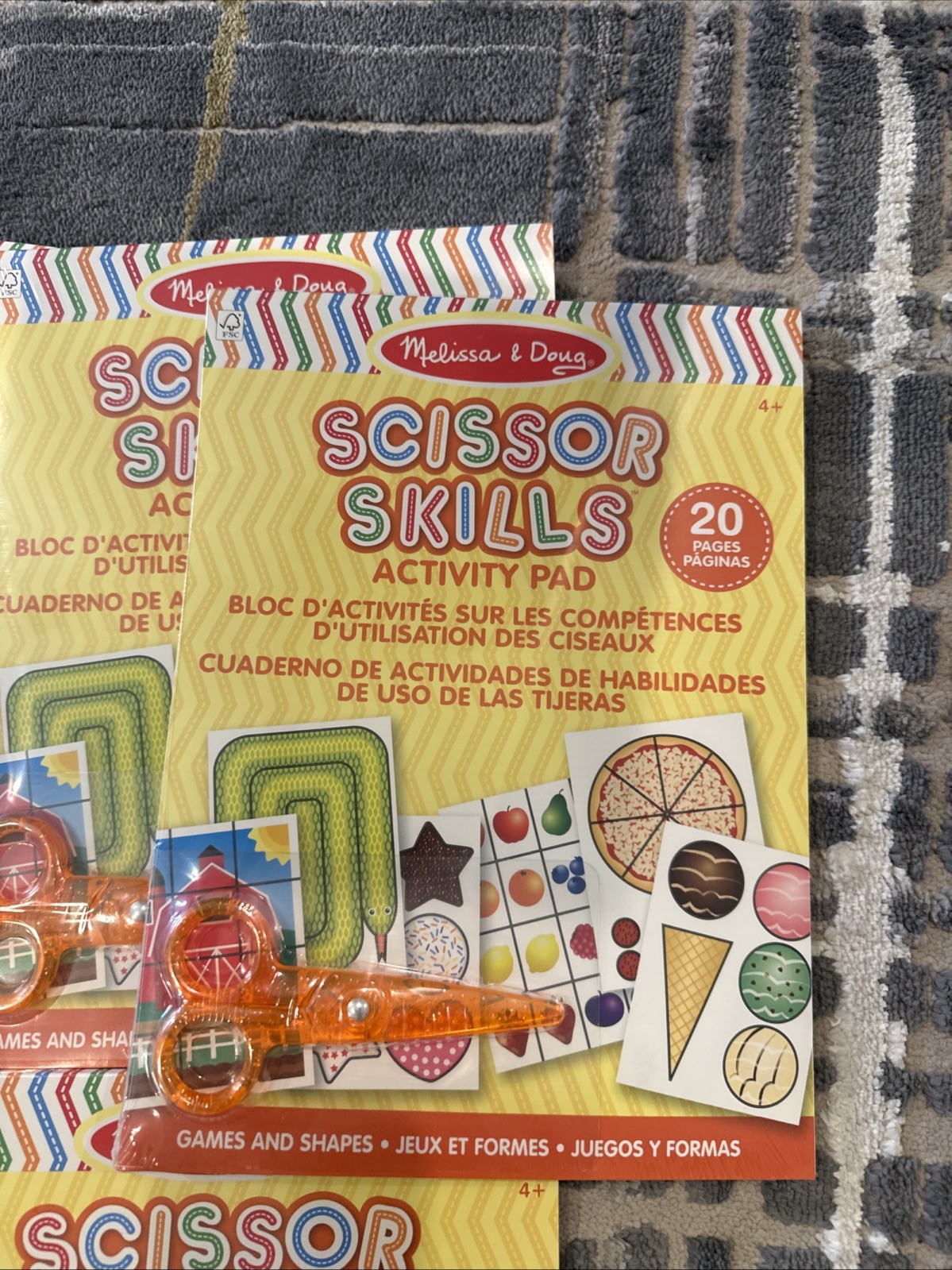 Melissa & Doug Scissor Skills Activity Book Kit Child-Safe Scissors PreK NEW.