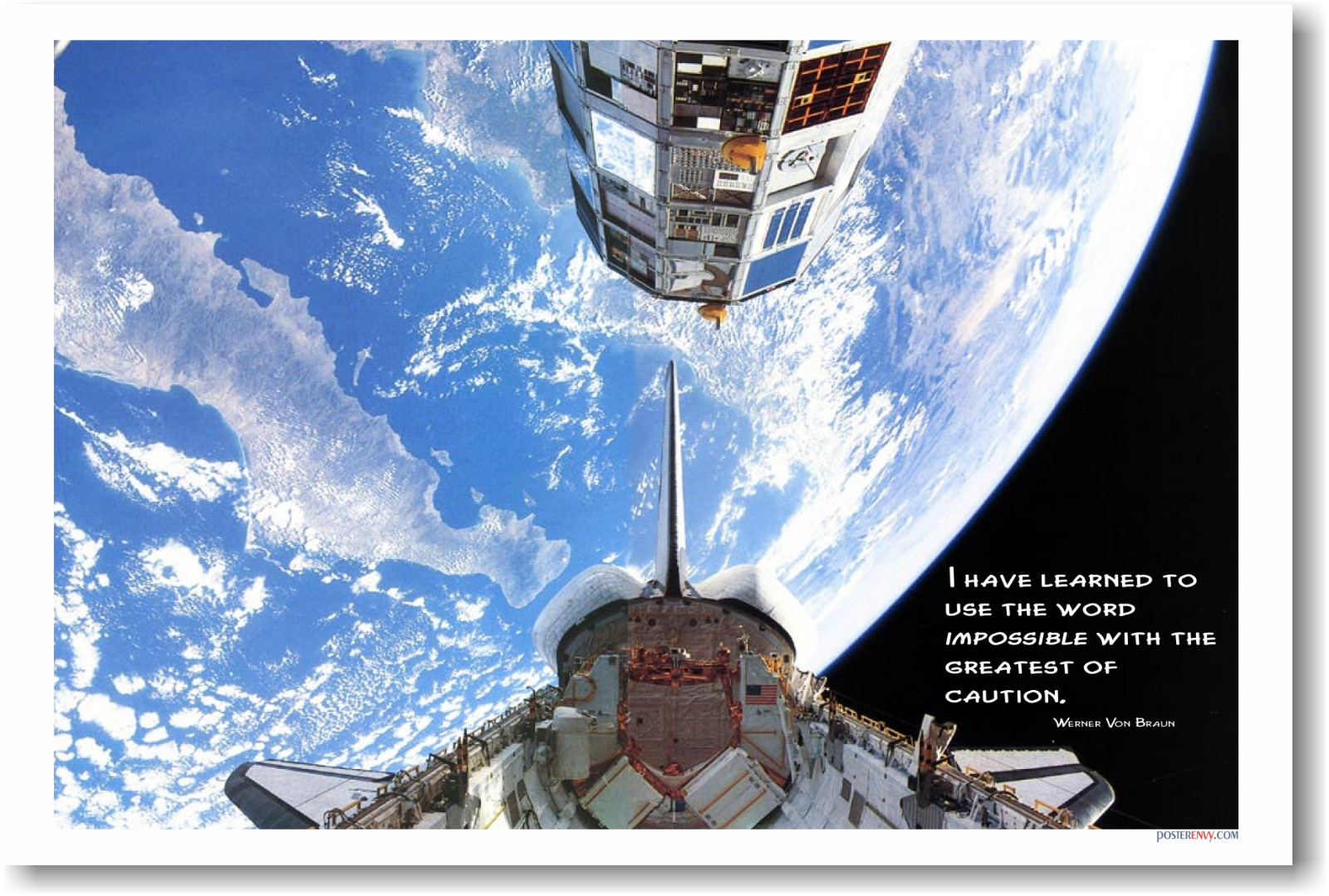 I have learned to use the word impossible… Classroom Motivational Space POSTER