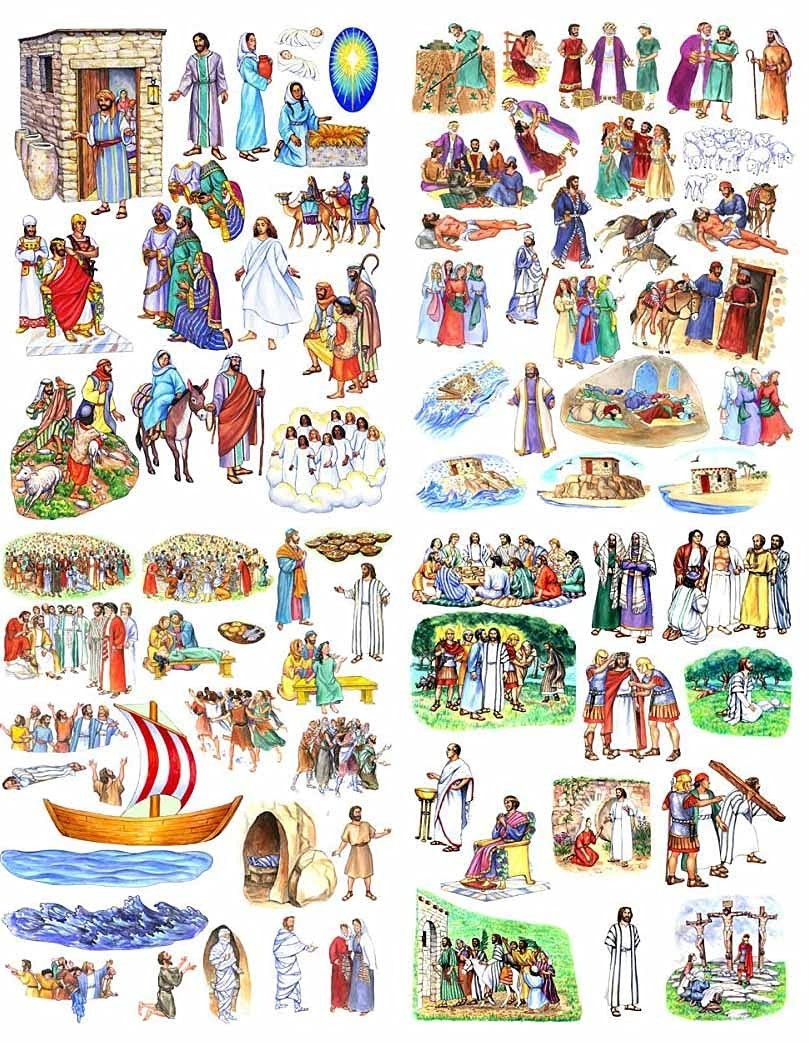 13 Bible Stories Felt Figures Set for Flannel Board – Precut & Ready to Use!