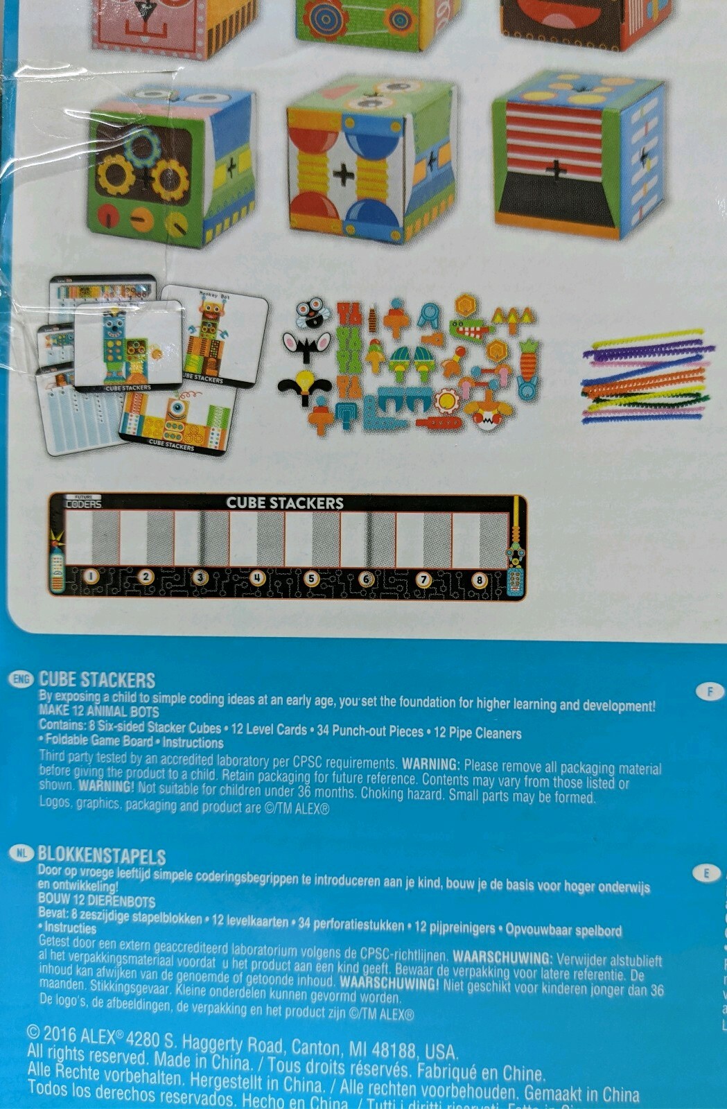 Alex Future Coders Cube Stackers S.T.E.M. Learning Problem Solving Game 67 pc
