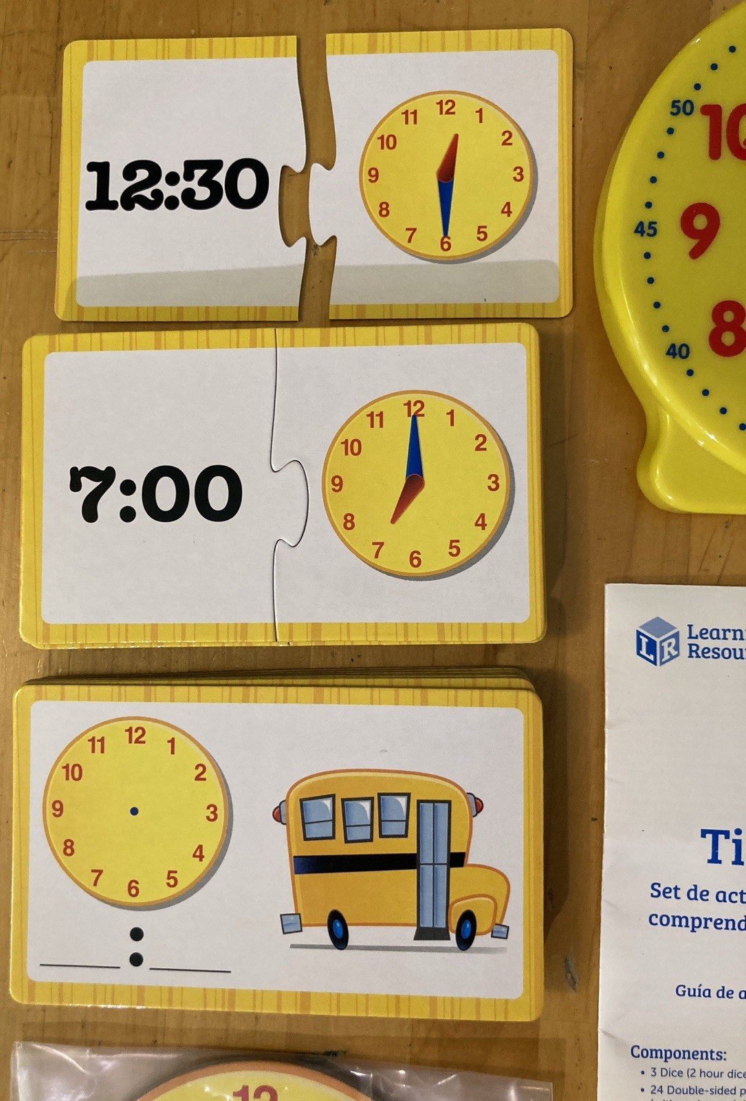 Learning Resources Time Activity Set Learn to Tell Time Toy for Kids