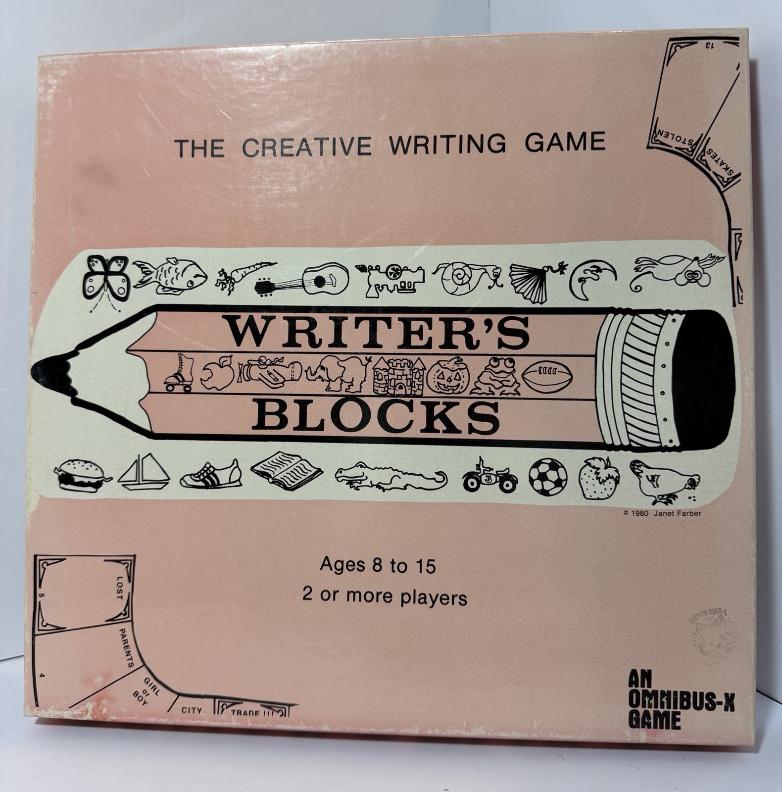 Writer’s Blocks Vintage Creative Writing Board Game 1980
