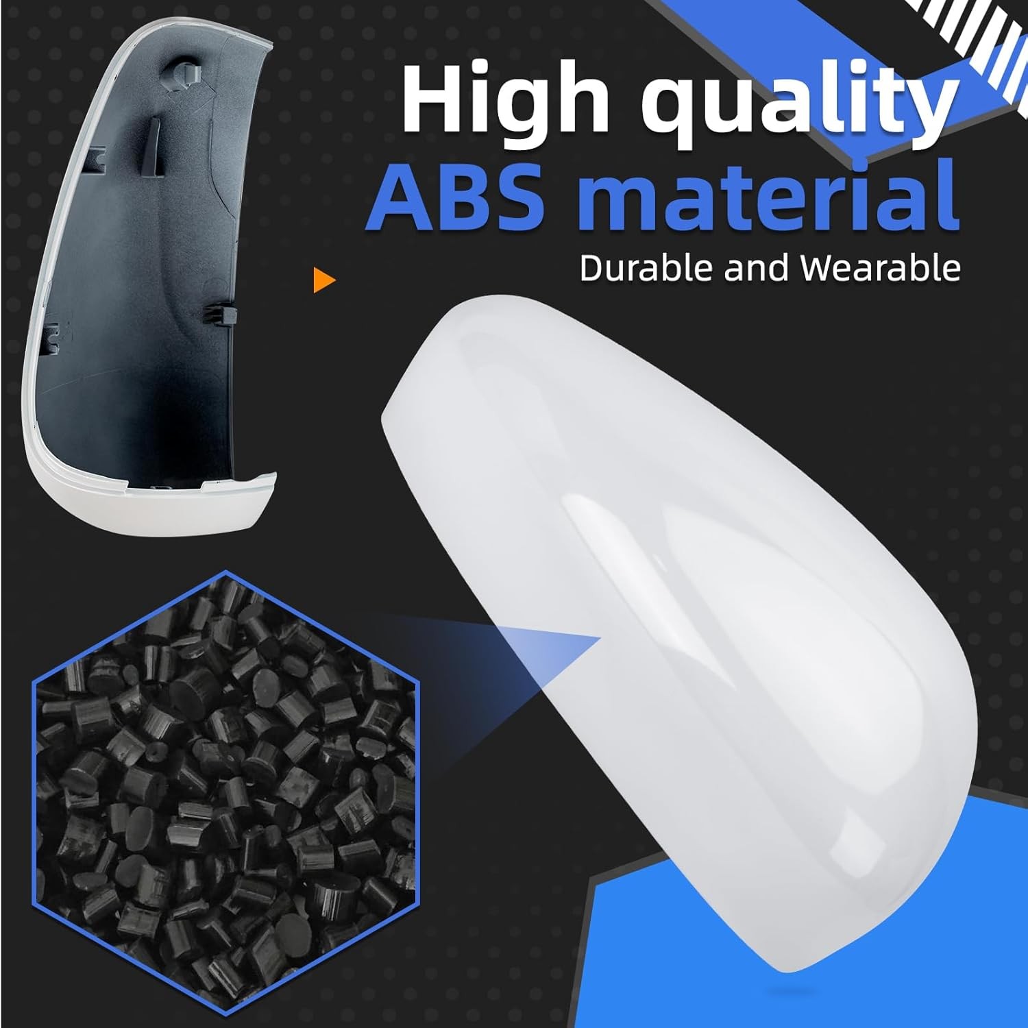 Passenger Side Mirror Cover Replacement for Ford Escape SE 2020 2021 2022 2023 2