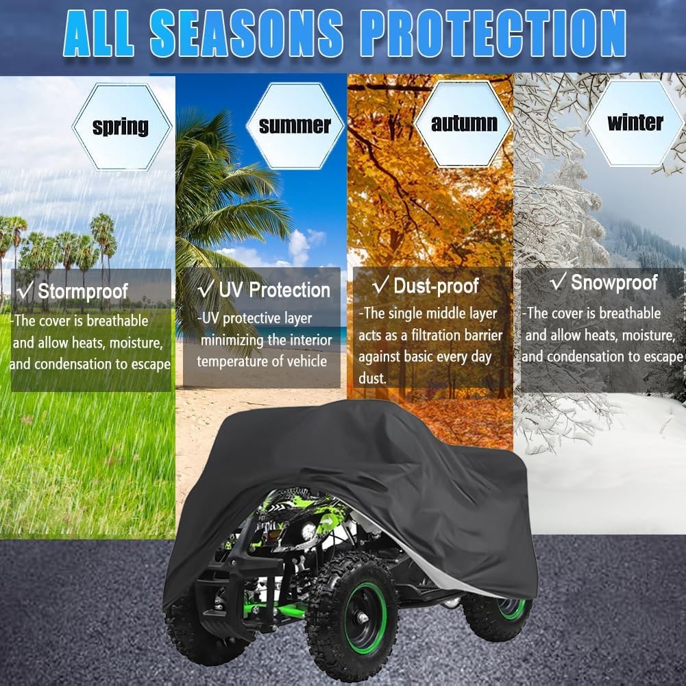 ATV Covers Waterproof 4 Wheeler Covers Quad Covers Used for Polaris Yamaha Suzuk