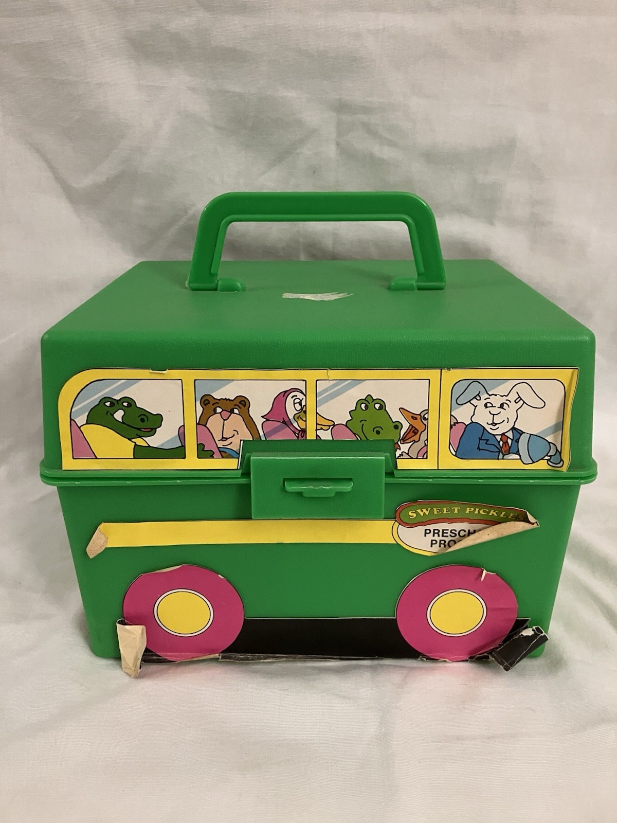 Vintage Sweet Pickles Preschool Program Learning With Green Bus Case