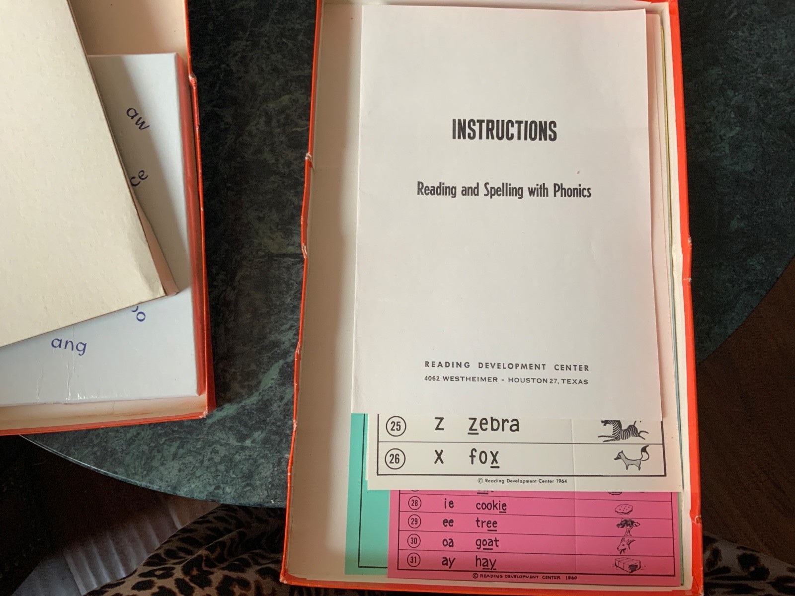 Vintage Reading and Spelling with Phonics w/phonics cards 1964