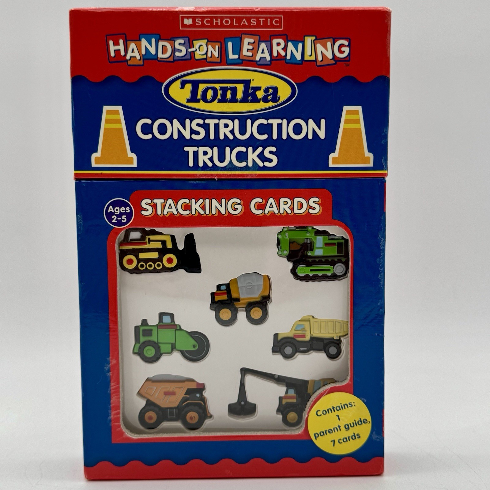 Tonka Construction Trucks Book Hands On Learning 7 Stacking Cards Hasbro Age 2-5