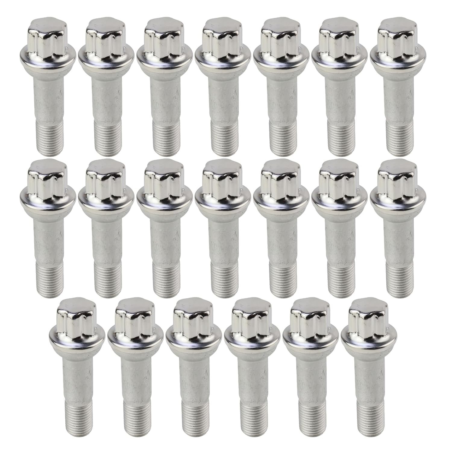 20 PCS Wheel Lug Nuts Bolt 14mm x 1.5 Stainless Steel Wheel Stud Fit for