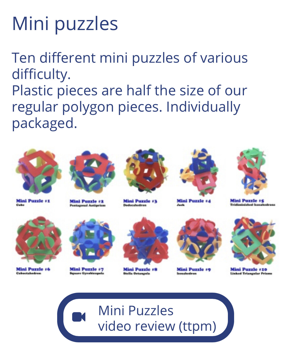 ITSPHUN 3D Geometric Mini Puzzles, Sealed, *Choose Yr Own Challenge * RARE FIND*